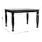 Flash Furniture Grace 47in. Solid Wood Dining Table w/Turned Wooden Legs, HD Rectangle Wood Table for 4, Black KER-T-799-BLK-47-GG - alternate 3